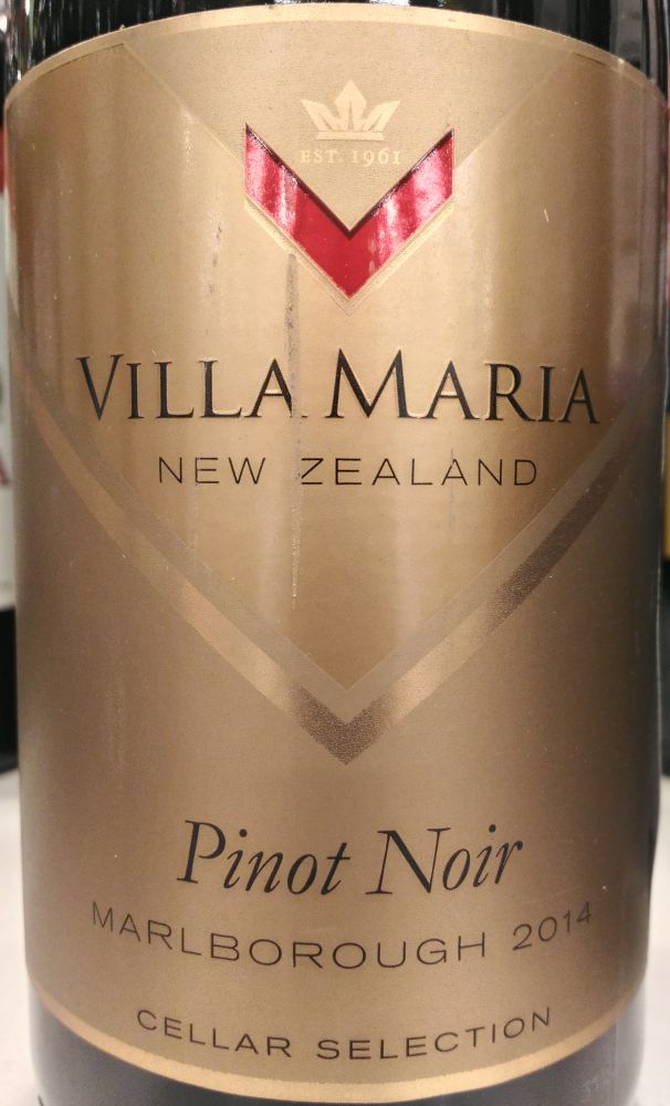 Villa Maria Estate Cellar Selection Pinot Noir Marlborough 2014, Main, #6932