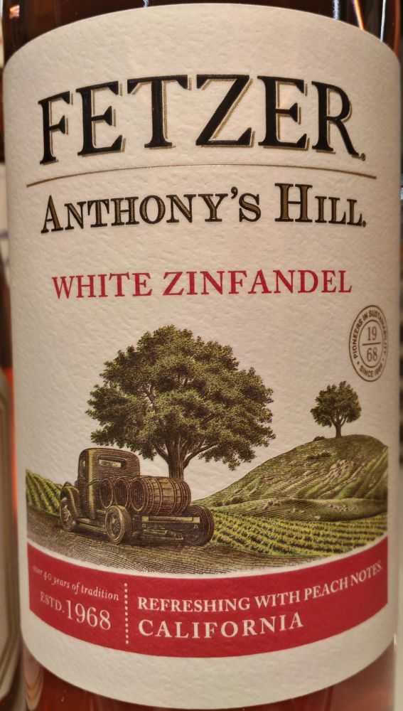 Fetzer Vineyards Anthony's Hill White Zinfandel NV, Main, #6939