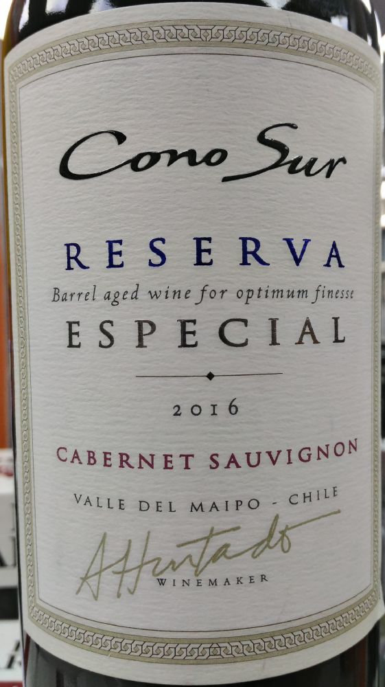 Viña Cono Sur S.A. Reserva Especial Cabernet Sauvignon 2016, Main, #6976