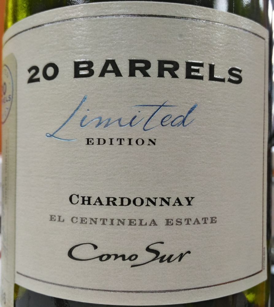 Viña Cono Sur S.A. 20 Barrels Limited Edition Chardonnay El Centinela D.O. Casablanca Valley 2016, Main, #6981