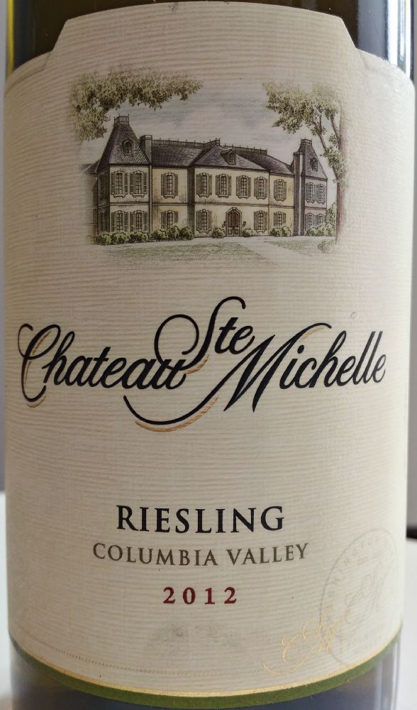 Ste. Michelle Wine Estates Ltd Chateau Ste. Michelle Riesling AVA Columbia Valley 2012, Main, #6989