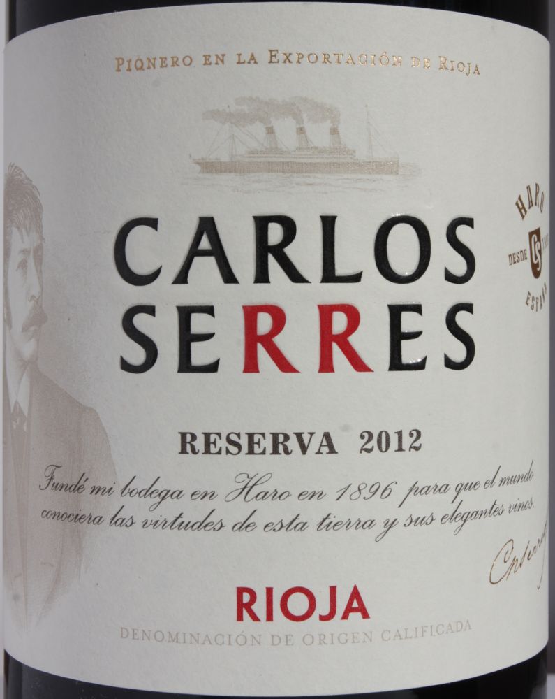 Bodegas Carlos Serres S.A. Reserva DOCa Rioja 2012, Main, #7048