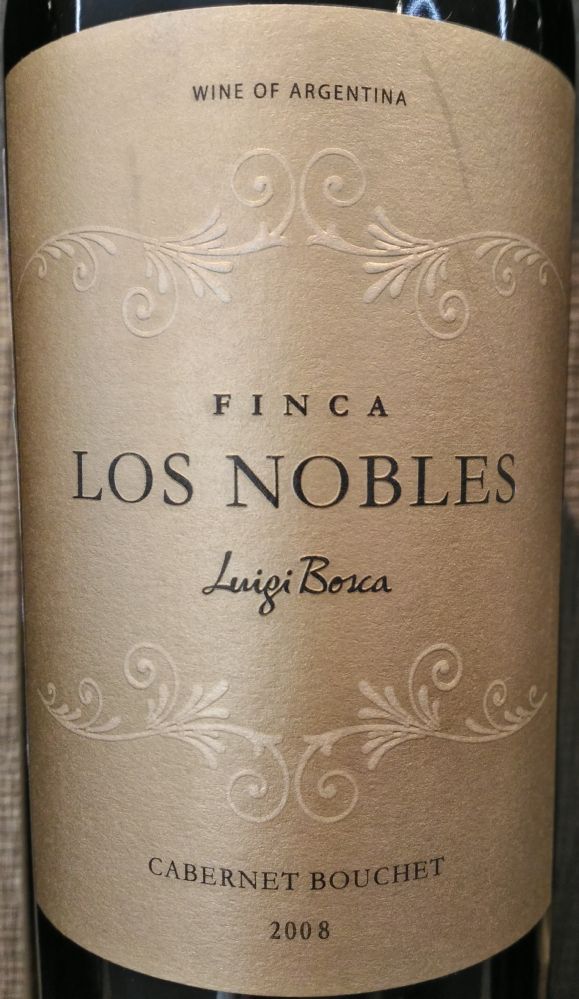 Leoncio Arizu S.A. Luigi Bosca Finca Los Nobles Cabernet Sauvignon Bouchet 2008, Main, #7136