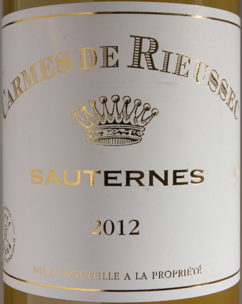 Société du Château Rieussec SAS Carmes de Rieussec Sauternes AOC/AOP 2012, Main, #7182