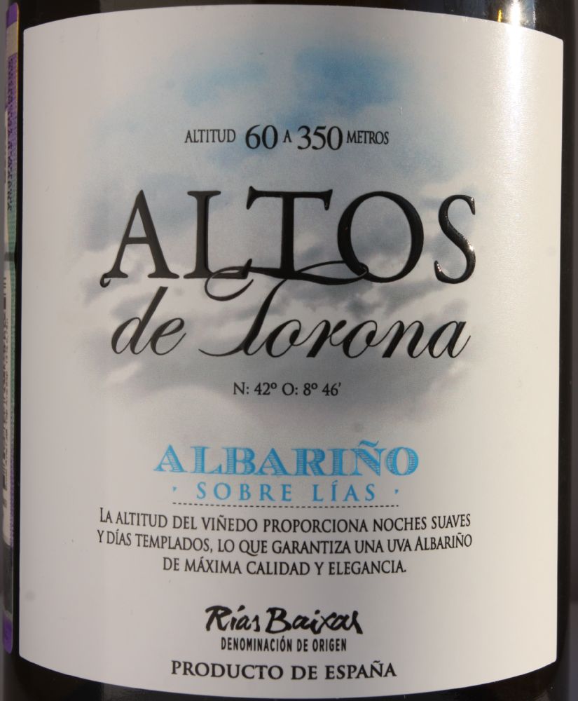 Bodegas Altos de Torona S.A.U. sobre lías Albariño DO Rías Baixas 2017, Main, #7232