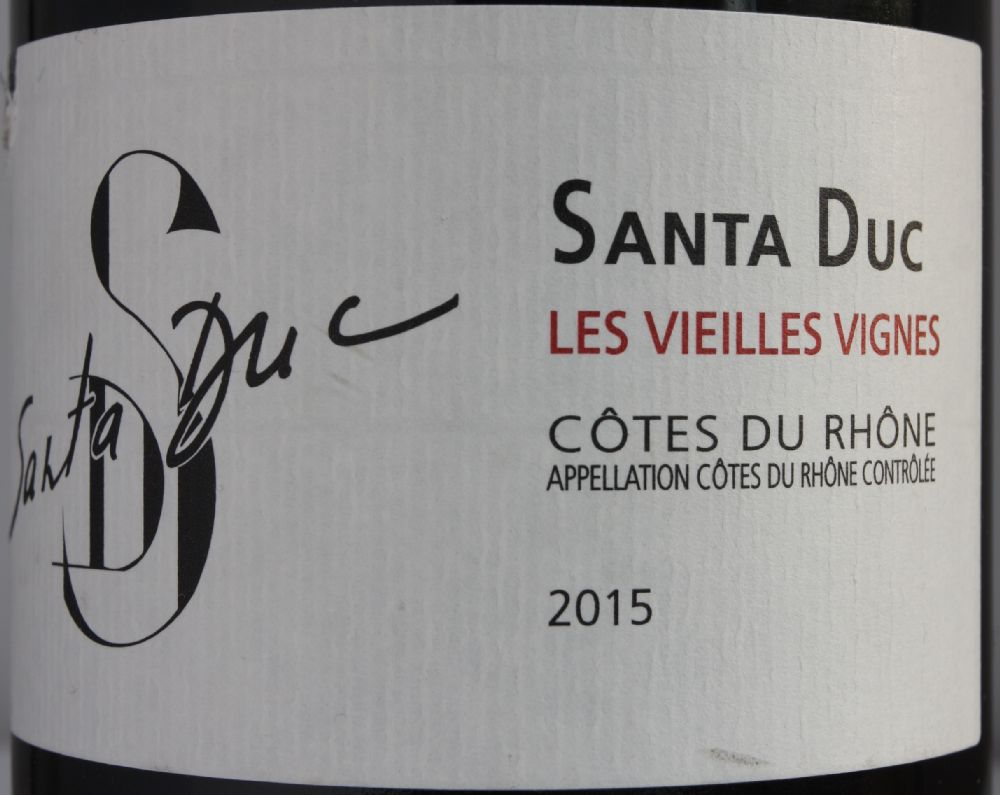 EARL Gras Edmond et Fils Santa Duc Les Vieilles Vignes Côtes du Rhône AOC/AOP 2015, Main, #7251