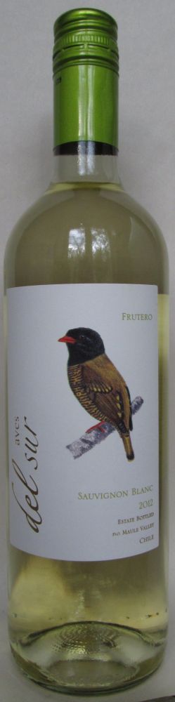 Viña del Pedregal S.A. Aves del Sur Frutero Sauvignon Blanc 2012, Front, #73