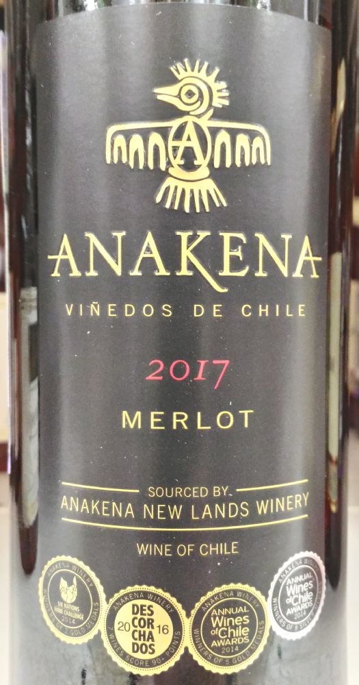 Anakena New Lands Winery Merlot 2017, Main, #7343