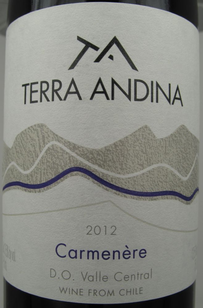 Sur Andino S.A. TERRA ANDINA Carménère 2012, Main, #757