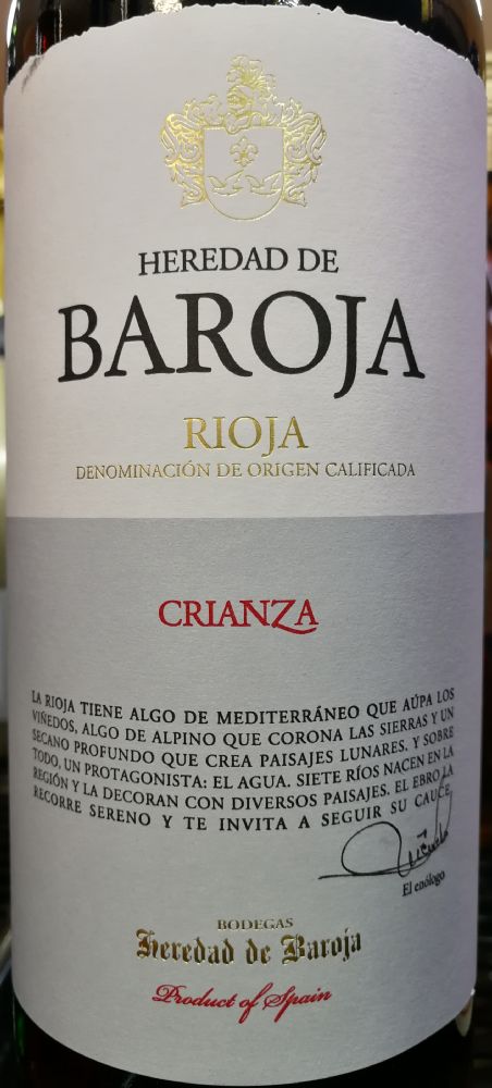 Bodegas Heredad de Baroja S.L. Crianza DOCa Rioja 2015, Main, #7602