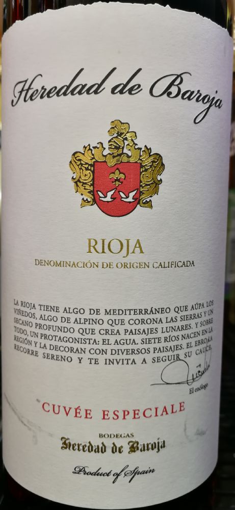 Bodegas Heredad de Baroja S.L. Cuvée Especiale DOCa Rioja 2017, Main, #7605
