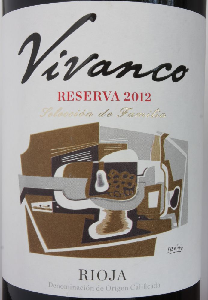Bodegas Vivanco S.L. Reserva DOCa Rioja 2012, Main, #7608