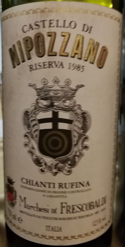 Marchesi de' Frescobaldi Srl NIPOZZANO Chianti Rufina Riserva DOCG 1985, Main, #7623