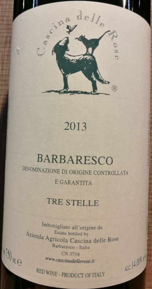 Cascina Delle Rose S.S.A. Tre Stelle Barbaresco DOCG 2013, Main, #7647