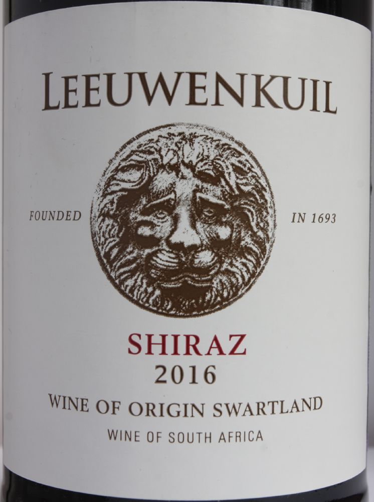 Leeuwenkuil Family Vineyards (Pty) Ltd Shiraz W.O. Swartland 2016, Main, #7691