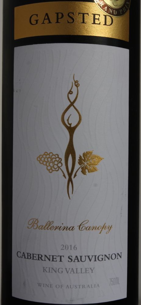 Gapsted Wines Ballerina Canopy Cabernet Sauvignon King Valley 2016, Main, #7705