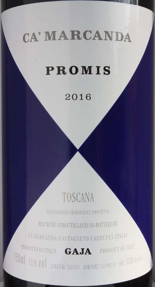 GAJA Societa Semplice Azienda Agricola Ca' Marcanda Promis Toscana IGT 2016, Main, #7892