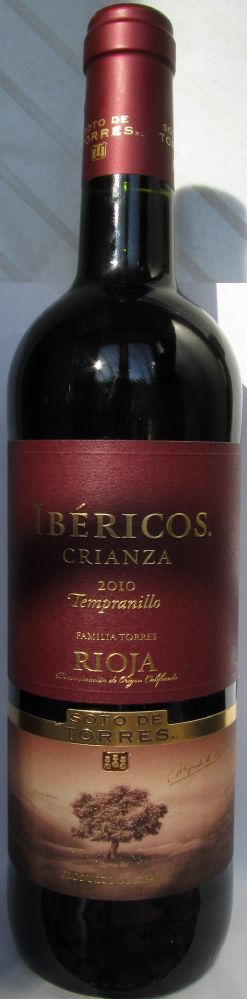 Soto de Torres S.L. Ibéricos Crianza DOCa Rioja 2010, Front, #799