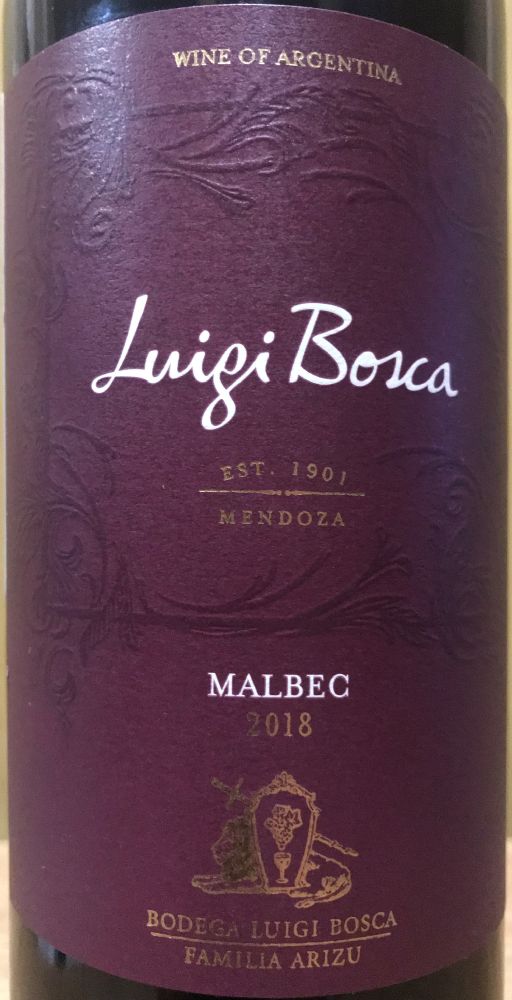 Leoncio Arizu S.A. Luigi Bosca Malbec 2018, Main, #8123