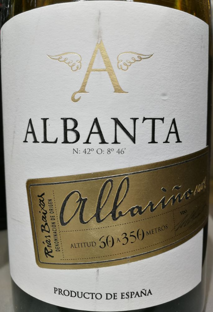 Bodegas Altos de Torona S.A.U. Albanta Albariño DO Rías Baixas 2018, Main, #8180