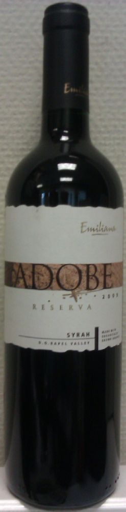 Viñedos Emiliana S.A. ADOBE Reserva Syrah 2009, Front, #822