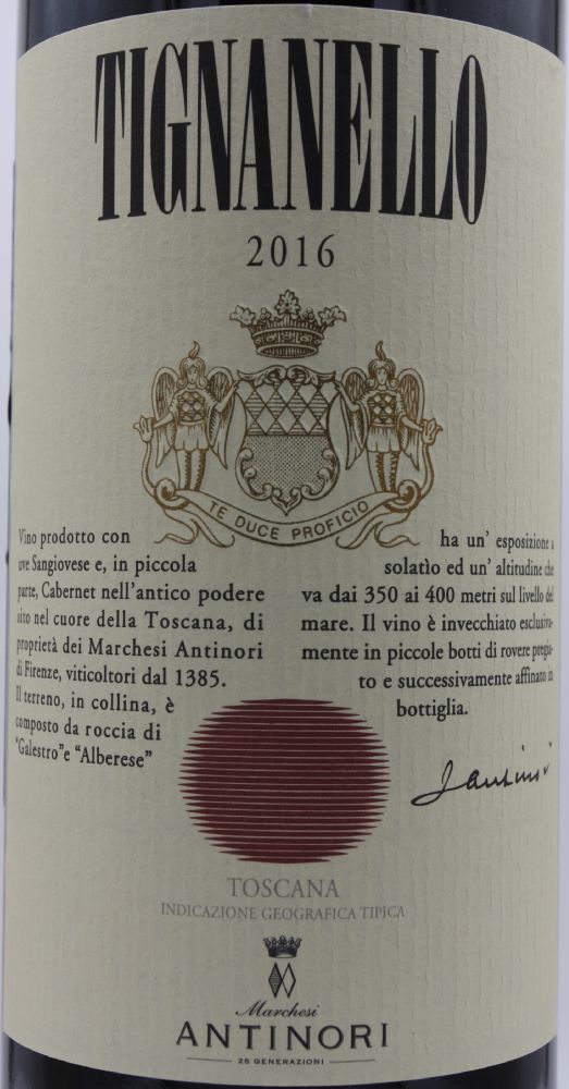 Marchesi Antinori S.p.A. TIGNANELLO Toscana IGT 2016, Main, #8292