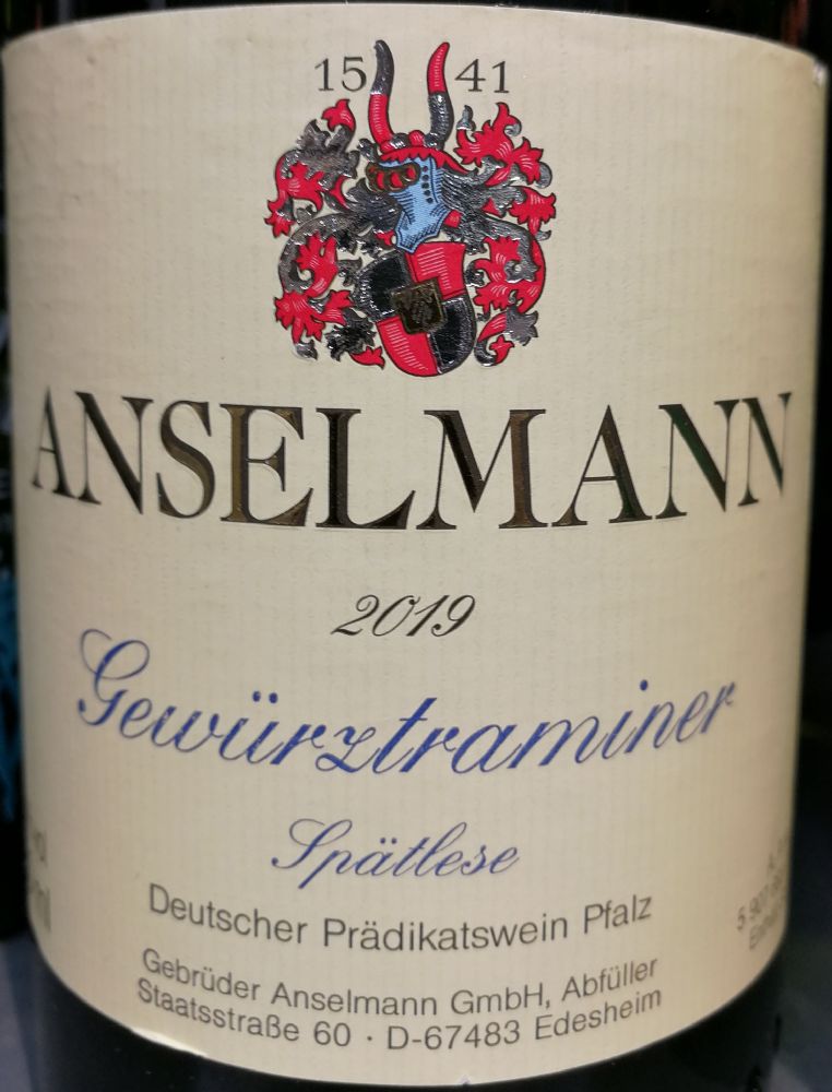 Weingut Anselmann Spätlese Gewürztraminer 2019, Main, #8329