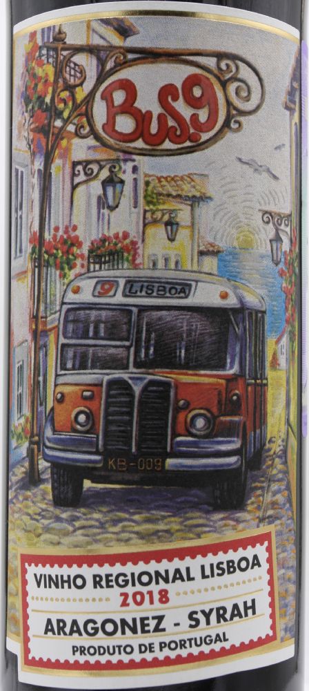 Adega Cooperativa da Vermelha CRL Bus.9 Aragonez Syrah Vinho Regional Lisboa 2018, Main, #8336