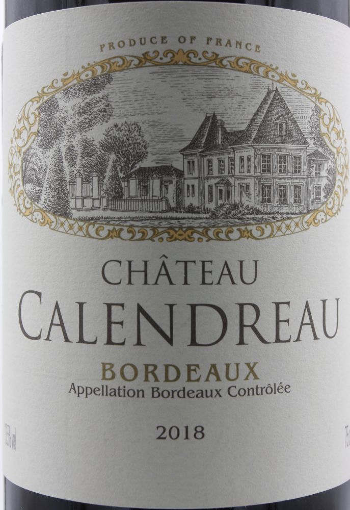 SCEA Galles et Fils Château Calendreau Bordeaux AOC/AOP 2018, Main, #8356