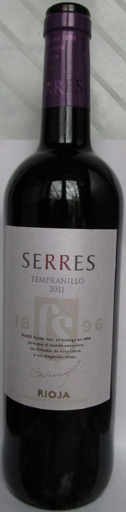 Bodegas Carlos Serres S.A. Tempranillo DOCa Rioja 2011, Front, #836