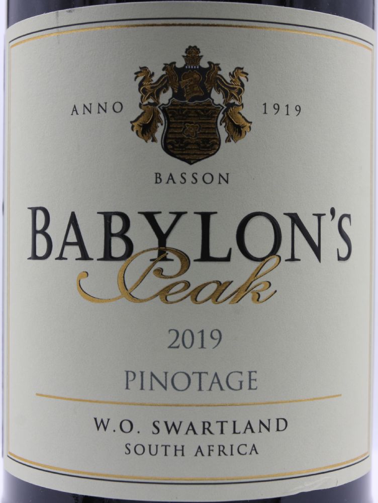Babylon's Peak Private Cellar (Pty) Ltd Pinotage W.O. Swartland 2019, Main, #8360