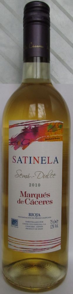 Unión Viti-Vinícola S.A. SATINELA Marqués de Cáceres DOCa Rioja 2010, Front, #840