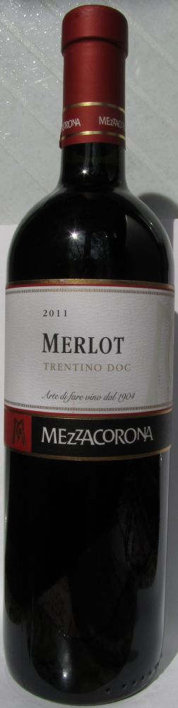 Nosio S.p.a. MEZZACORONA Merlot Trentino DOC 2011, Main, #842