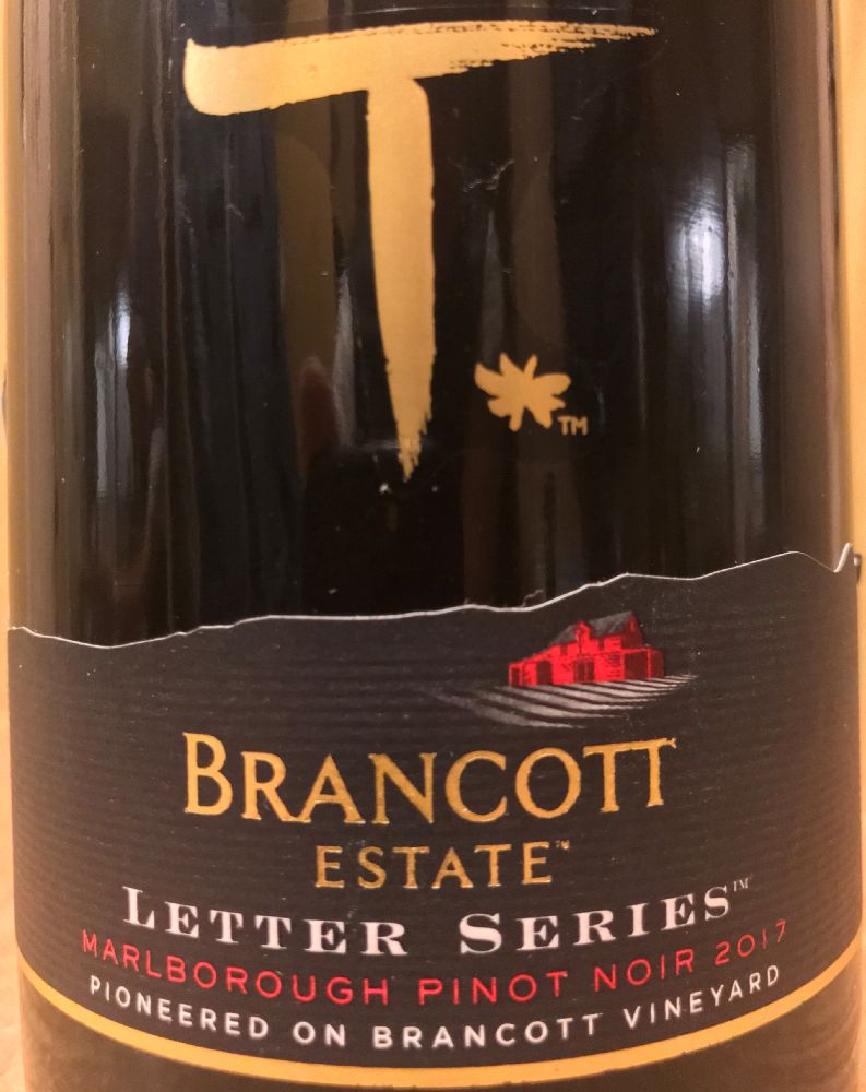 Brancott Estate Ltd Letter Series 'T' Pinot Noir Marlborough 2017, Main, #8562