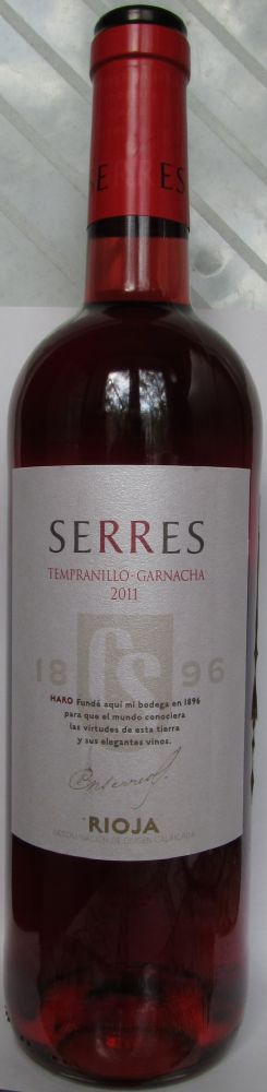 Bodegas Carlos Serres S.A. Tempranillo Garnacha DOCa Rioja 2011, Front, #860