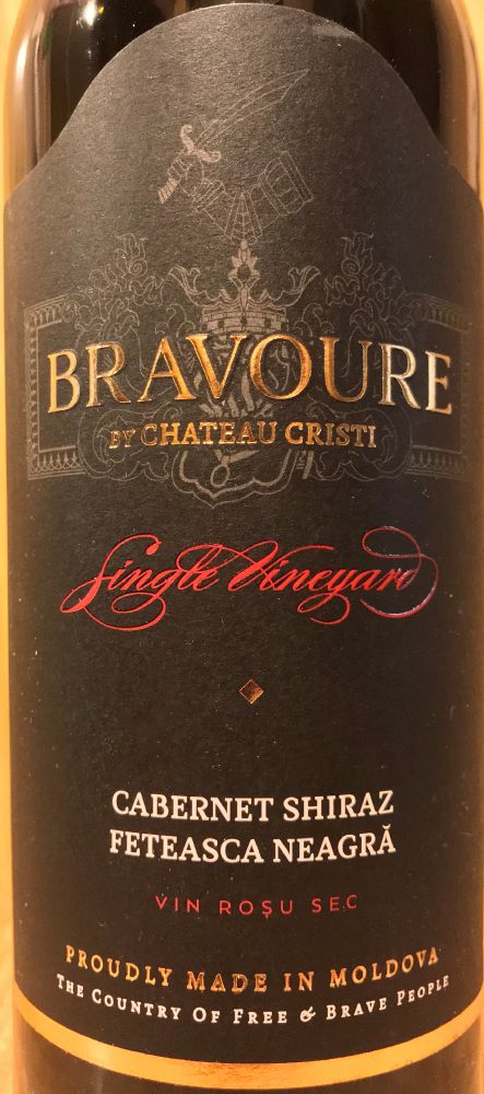 Abc New Business Line S.r.l. Bravoure by Chateau Cristi Single Vineyard Cabernet Sauvignon Shiraz Fetească Neagră 2020, Main, #8699