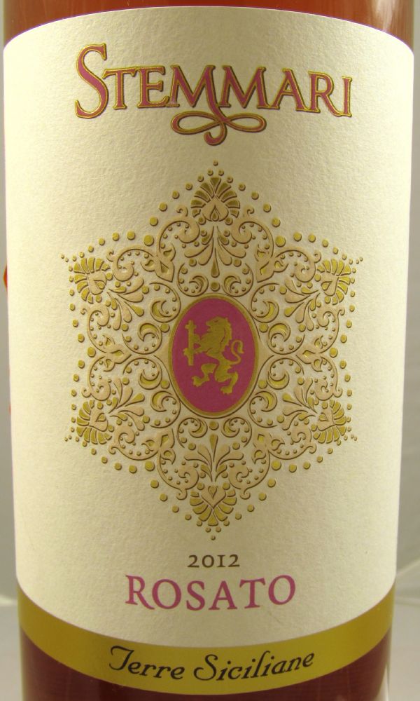 Nosio S.p.a. Stemmari ROSATO Terre Siciliane IGT 2012, Front, #87