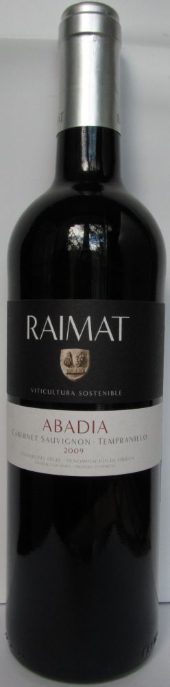 Bodegas Raimat ABADIA Cabernet Sauvignon Tempranillo DO Costers del Segre 2009, Main, #871