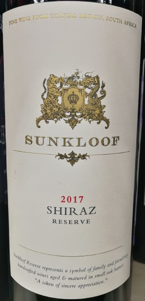 Stellenview Premium Wines (Pty) Ltd Sunkloof Reserve Shiraz 2017, Main, #8828
