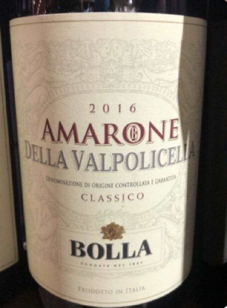 Bolla S.p.A. Amarone Della Valpolicella Classico Amarone della Valpolicella Classico DOCG 2016, Front, #8861