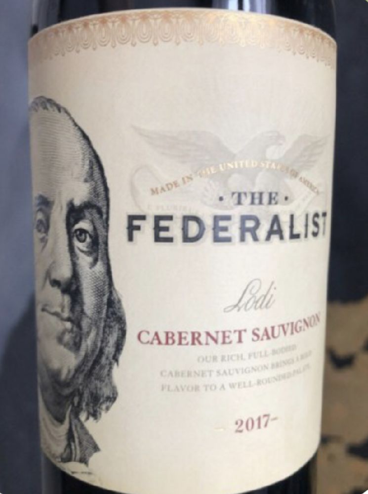 Rutherford Hill Federalist Cabernet Sauvignon 2017, Front, #8862