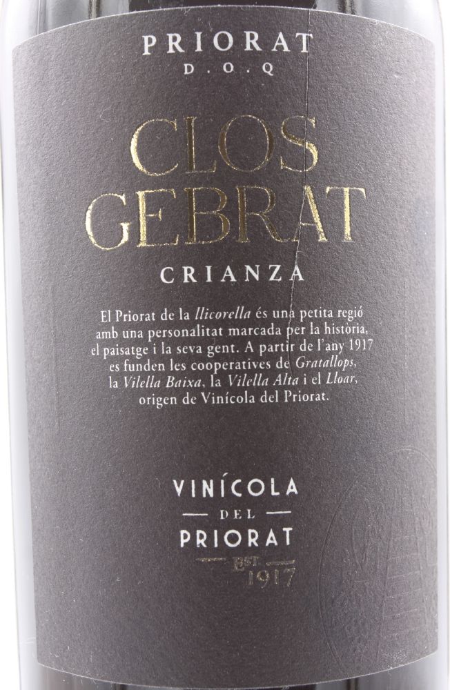 Vinícola del Priorat S.C.C.L. Clos Gebrat Crianza DOCa Priorat 2019, Main, #8926