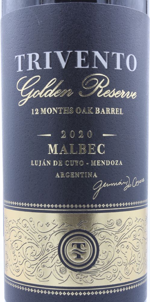 Trivento Bodegas Y Viñedos S.A. Golden Reserve Malbec I.G. Luján de Cuyo 2020, Main, #9031