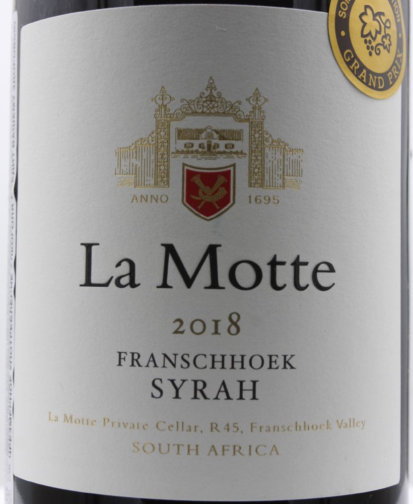 La Motte Wine Estate (PTY) LTD Syrah W.O. Franschhoek 2018, Main, #9070