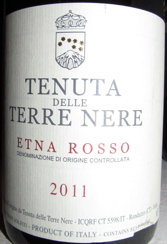 Tenuta Delle Terre Nere Etna Rosso DOC 2011, Front, #908