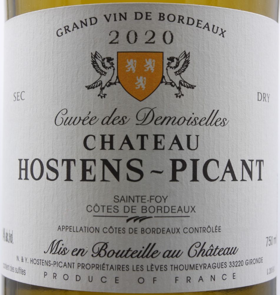 SCEA Château Hostens-Picant Cuvée des Demoiselles Sainte-Foy-Bordeaux AOC/AOP 2020, Main, #9085