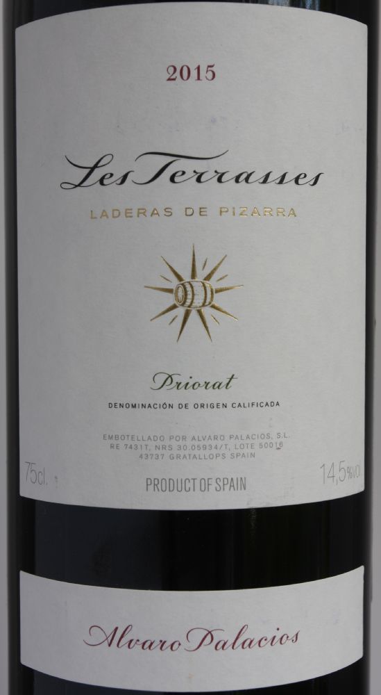 Álvaro Palacios S.L. Les Terrasses Laderas de Pizarra DOCa Priorat 2015, Main, #9093