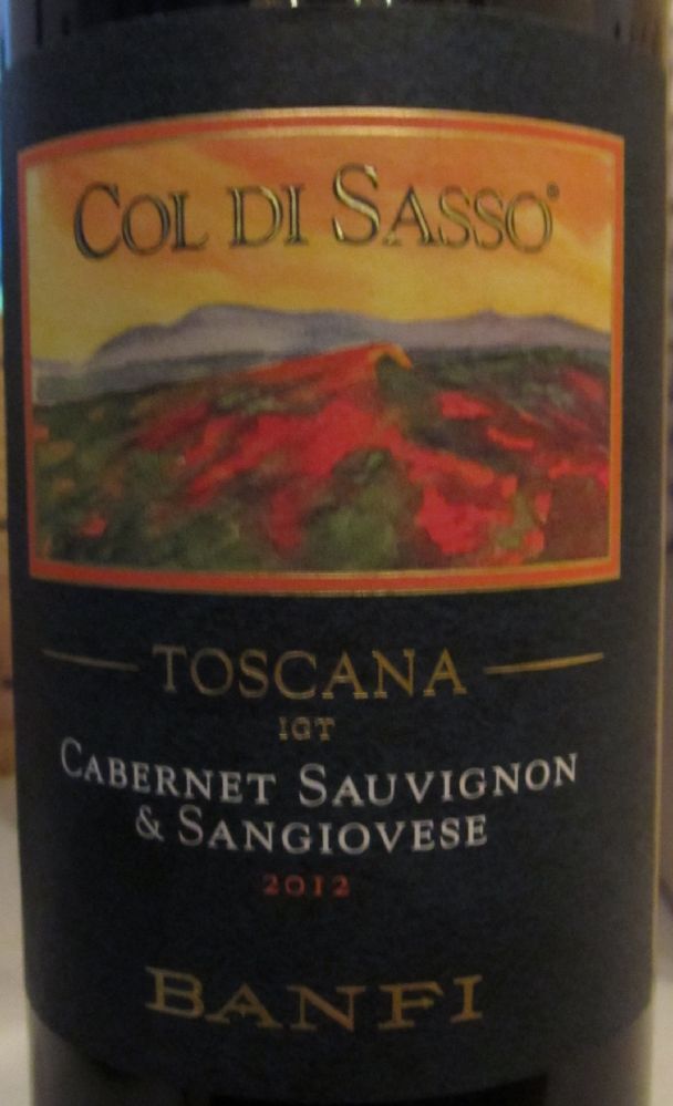 BANFI S.A. S.r.l. Col di Sasso Cabernet Sauvignon Sangiovese Toscana IGT 2012, Main, #914
