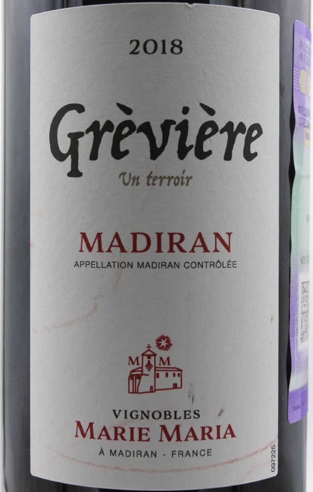 Vignobles Marie Maria Grèvière Madiran AOC/AOP 2018, Main, #9288