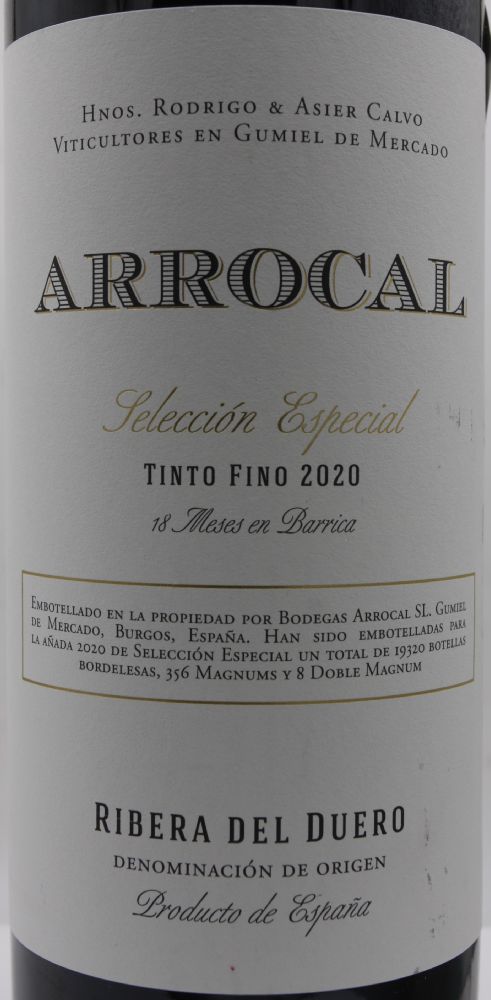 Bodegas Arrocal S.L. Selección Especial Tinto Fino DO Ribera del Duero 2020, Main, #9413